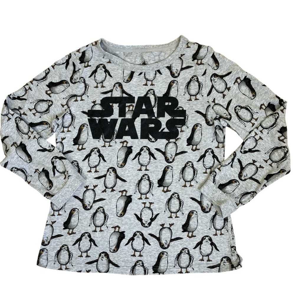 Disney Store Star Wars Womens Gray Porg Print Two Piece Pajama Set Long Sleeve M - Picture 3 of 16